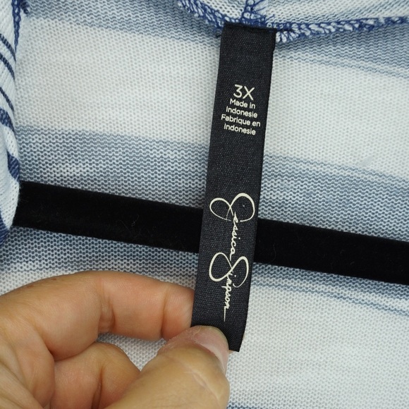 Jessica Simpson 3x navy white flowy cardigan - Picture 2 of 3